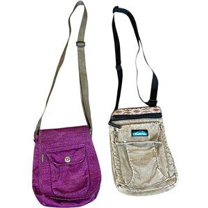 Bundle/Lot of 2 small bags KAVU Keeper Khaki & COLUMBIA Azza Purple #119L